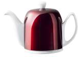 Чайник заварочный на 6 чашек с крышкой красного цвета 900 мл