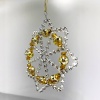 Подвеска снежинка из стекляруса (533 2760/21) ANVA 