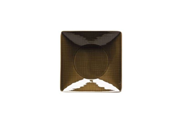 Тарелка квадратная 20см Mesh Walnut