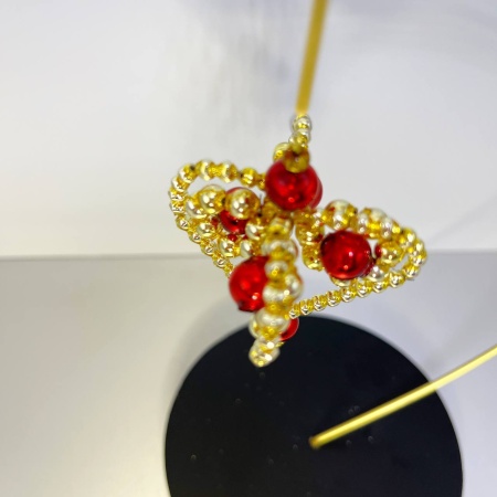 Подвеска из стекляруса Луковка красно/золотая (533 1939/29) ANVA
