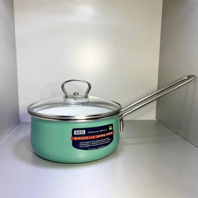 Ковшик с крышкой 16см, 1л Nature Green Medium RIESS