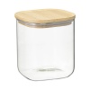Банка для хранения квадратная Glass Bamboo, 1,5 л, Smart Solutions