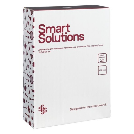 Держатель для бумажных полотенец Mio черн/хром Smart Solutions
