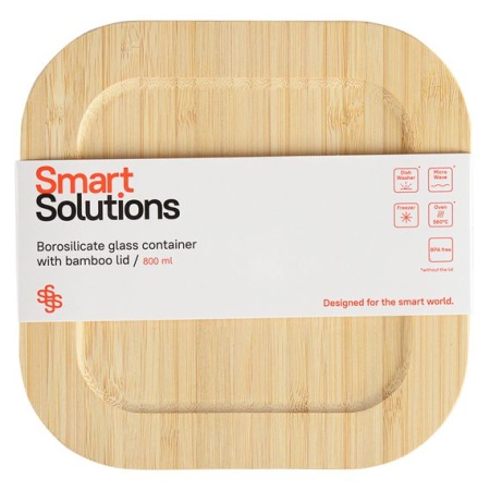 Контейнер для запекания 800мл крышка из бамбука Smart Solutions