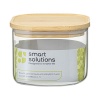 Банка для хранения квадратная Glass Bamboo, 1 л, Smart Solutions